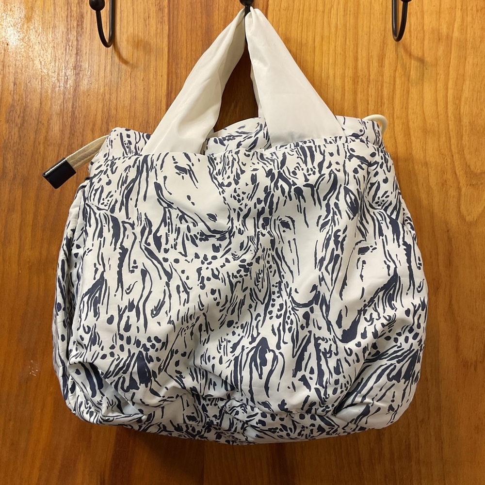 See By Chloe Navy and White Horse Print Puffy Joyrider Tote Bag - Picture 6 of 12